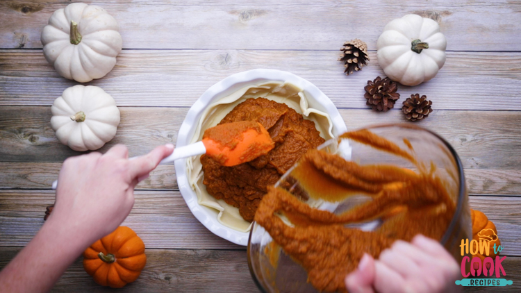 Making pumpkin pie from scratch
