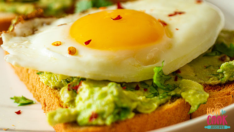 Avocado toast topped with egg