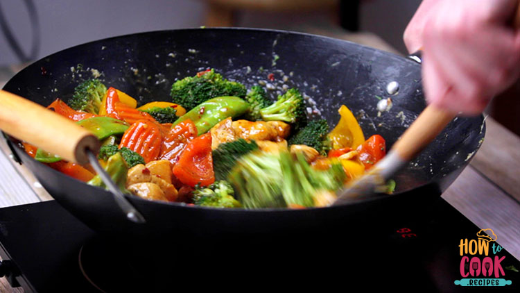What vegetables to cook first in a stir fry