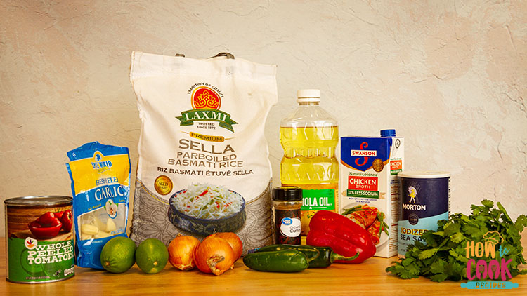 Mexican rice ingredients
