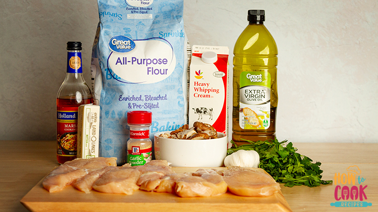 Chicken marsala ingredients