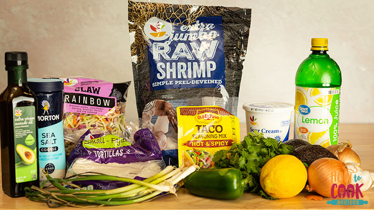 Shrimp taco ingredients