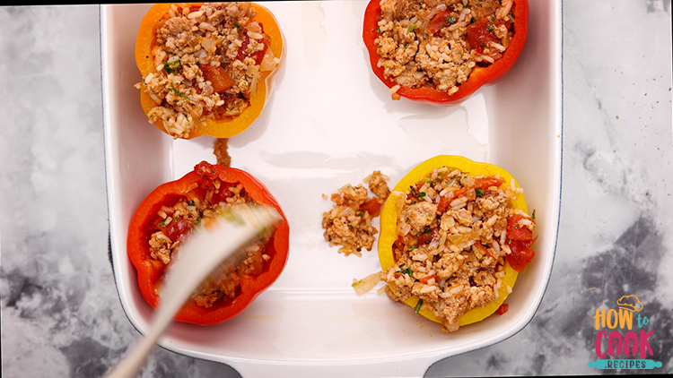 How long to bake Stuffed peppers