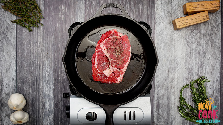 Pan seared steak rare temp